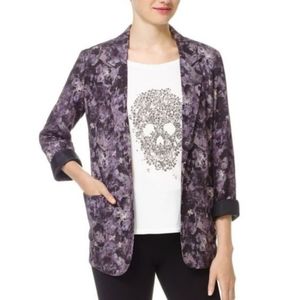 Aritzia Talula purple floral blazer size 2